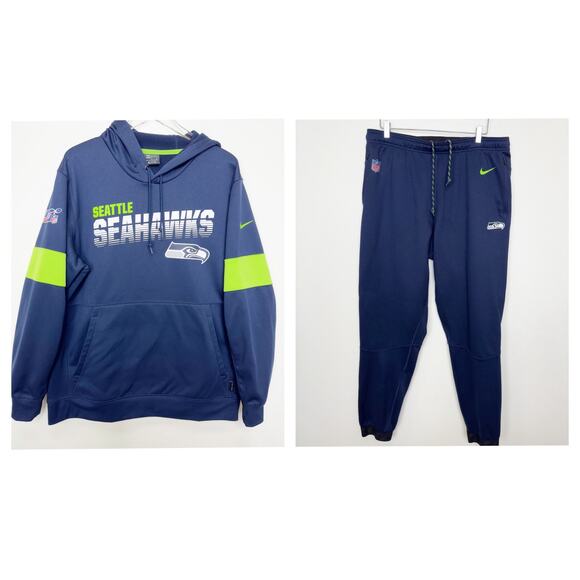 Seattle Seahawks Sideline On-field Performance Hoodie & Sweatpants Set XL - Picture 1 of 15